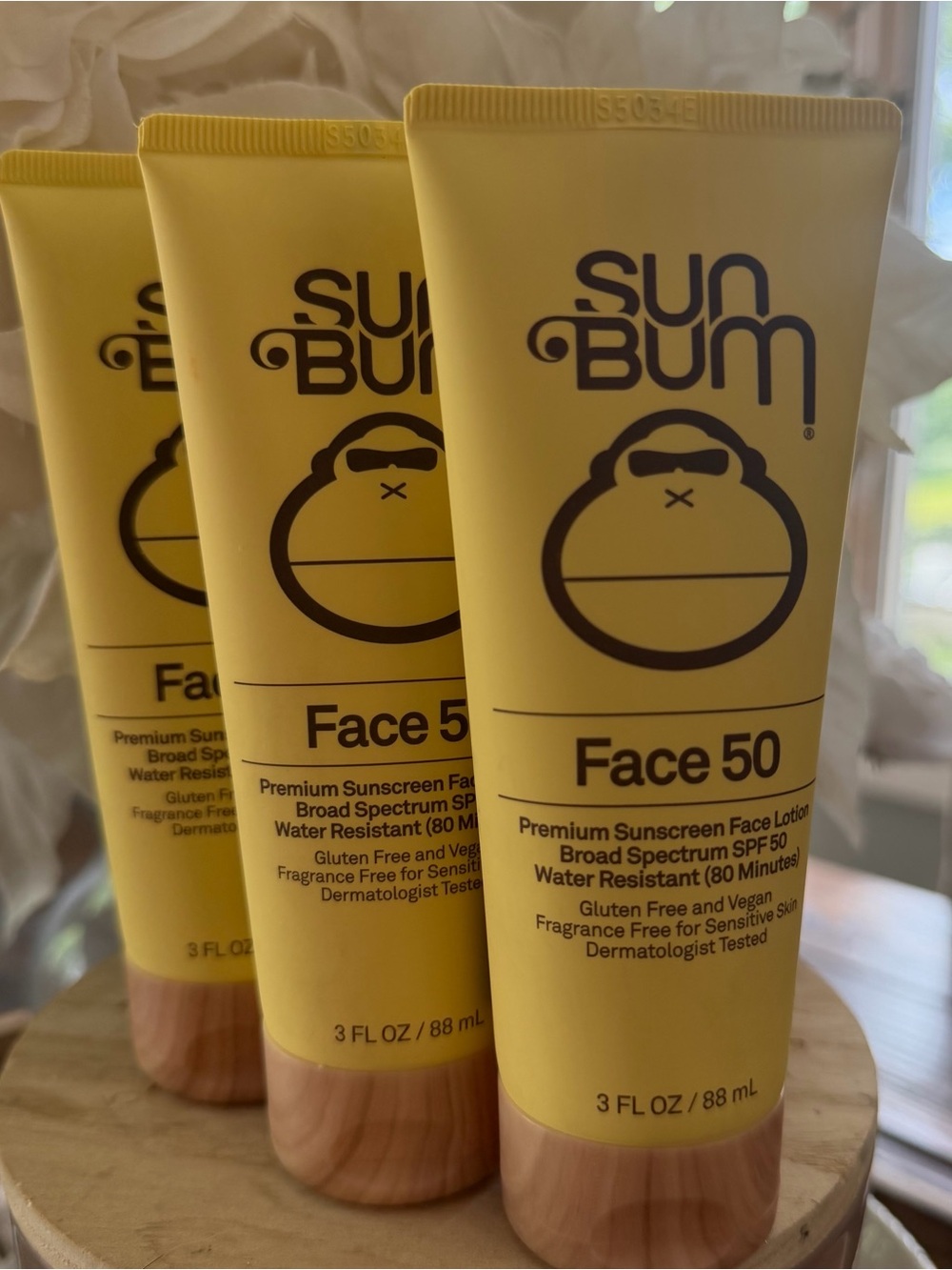 Sun Bum Face 50 Sunscreen Lot of 3 NEW EXIRES 02/2028 (3 Oz each)